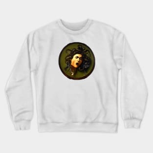 Medusa Head by Caravaggio Painting Carvaggio, museum, Meduza, Carvagio Crewneck Sweatshirt